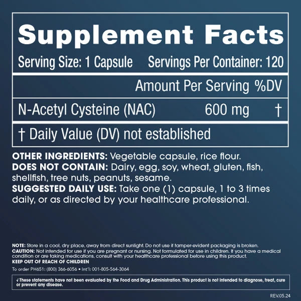 ProHealth Pure N-Acetyl Cysteine - 600 mg, 120 capsules