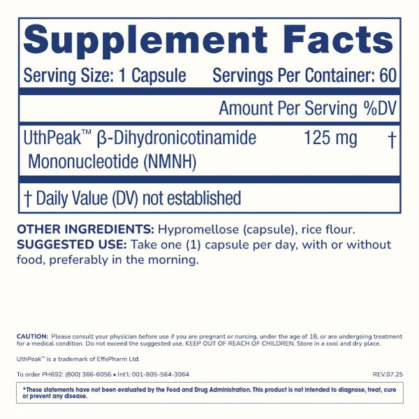 ProHealth Pure NMNH - 125 mg, 60 capsules