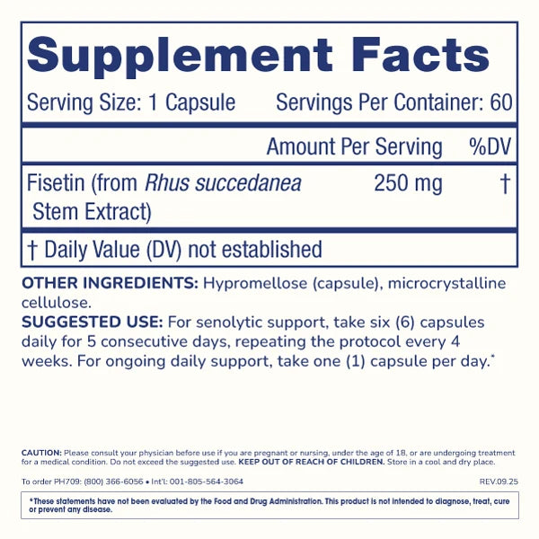 ProHealth Pure Fisetin - 250 mg, 60 capsules