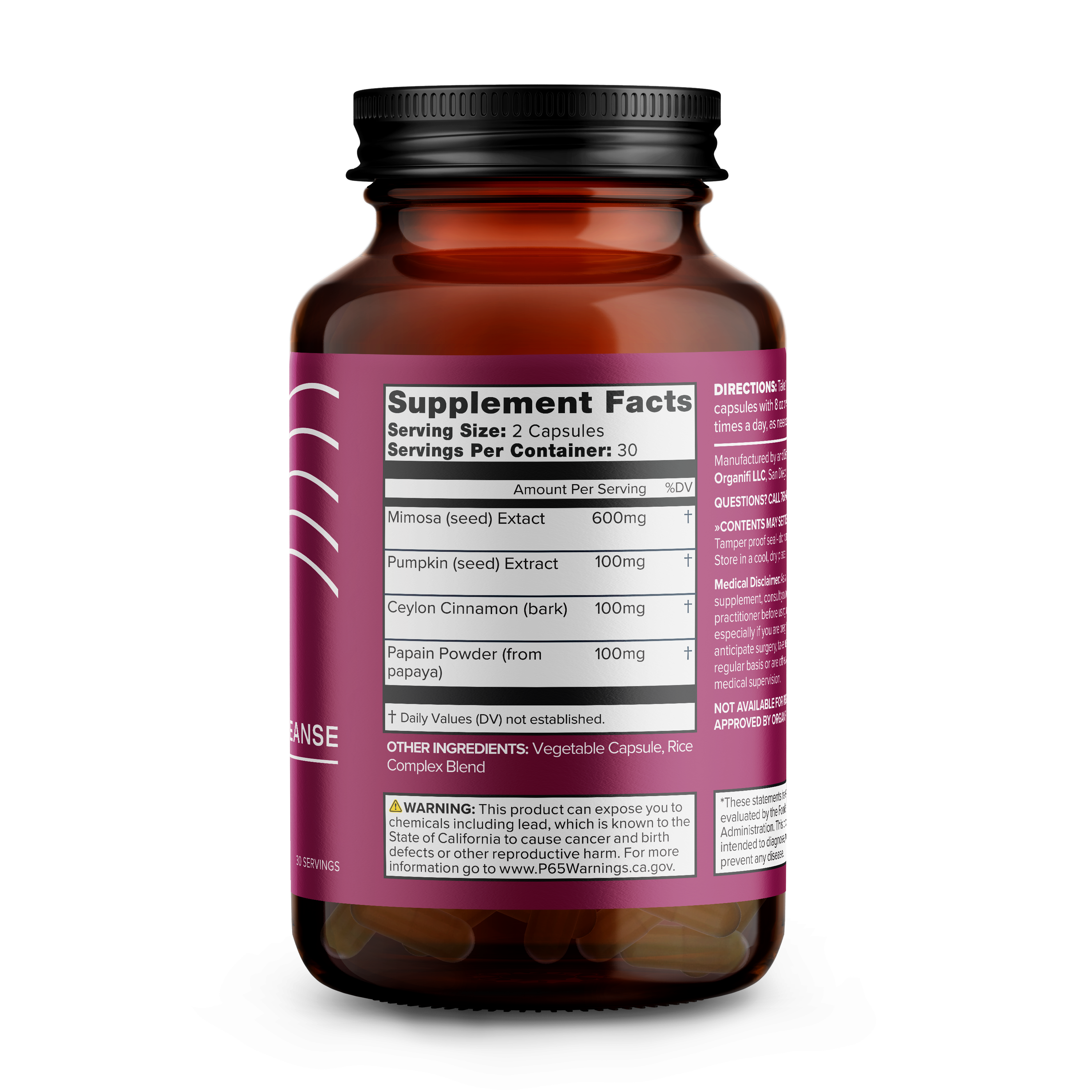 ORGANIFI  Parasite Cleanse Capsules