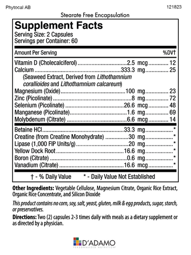 D’Adamo Personalized Nutrition® - Phytocal - Multimineral (Blood Type AB)