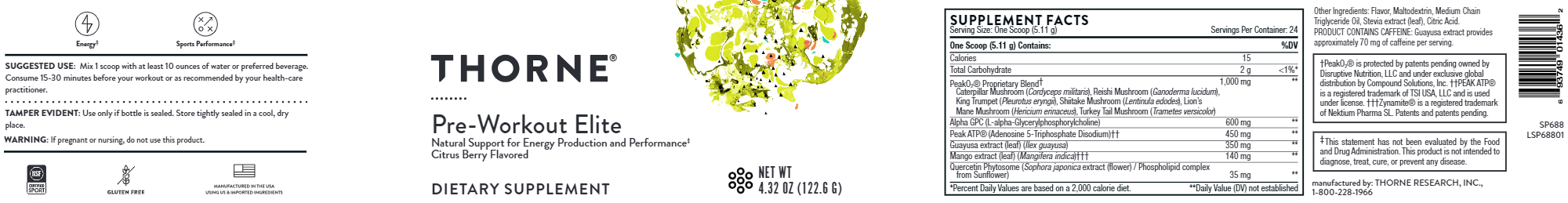 THORNE Pre-Workout Elite