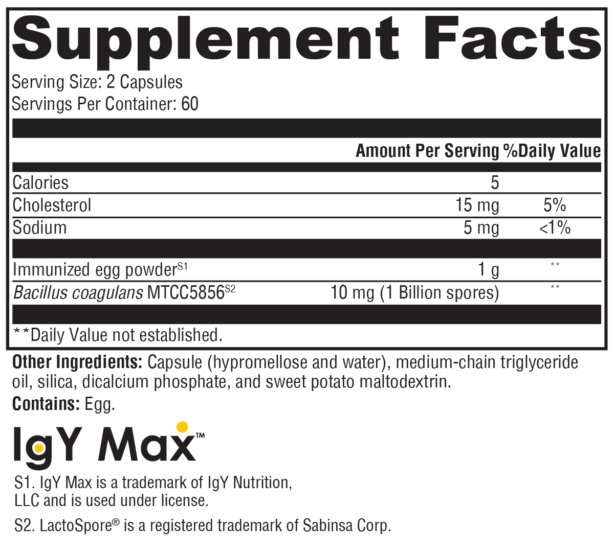 XYMOGEN ProbioMax® IG 26 120 Capsules