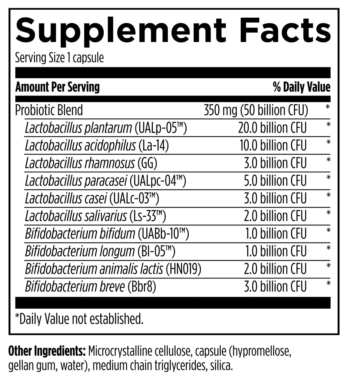 Designs for health Probiotic 50