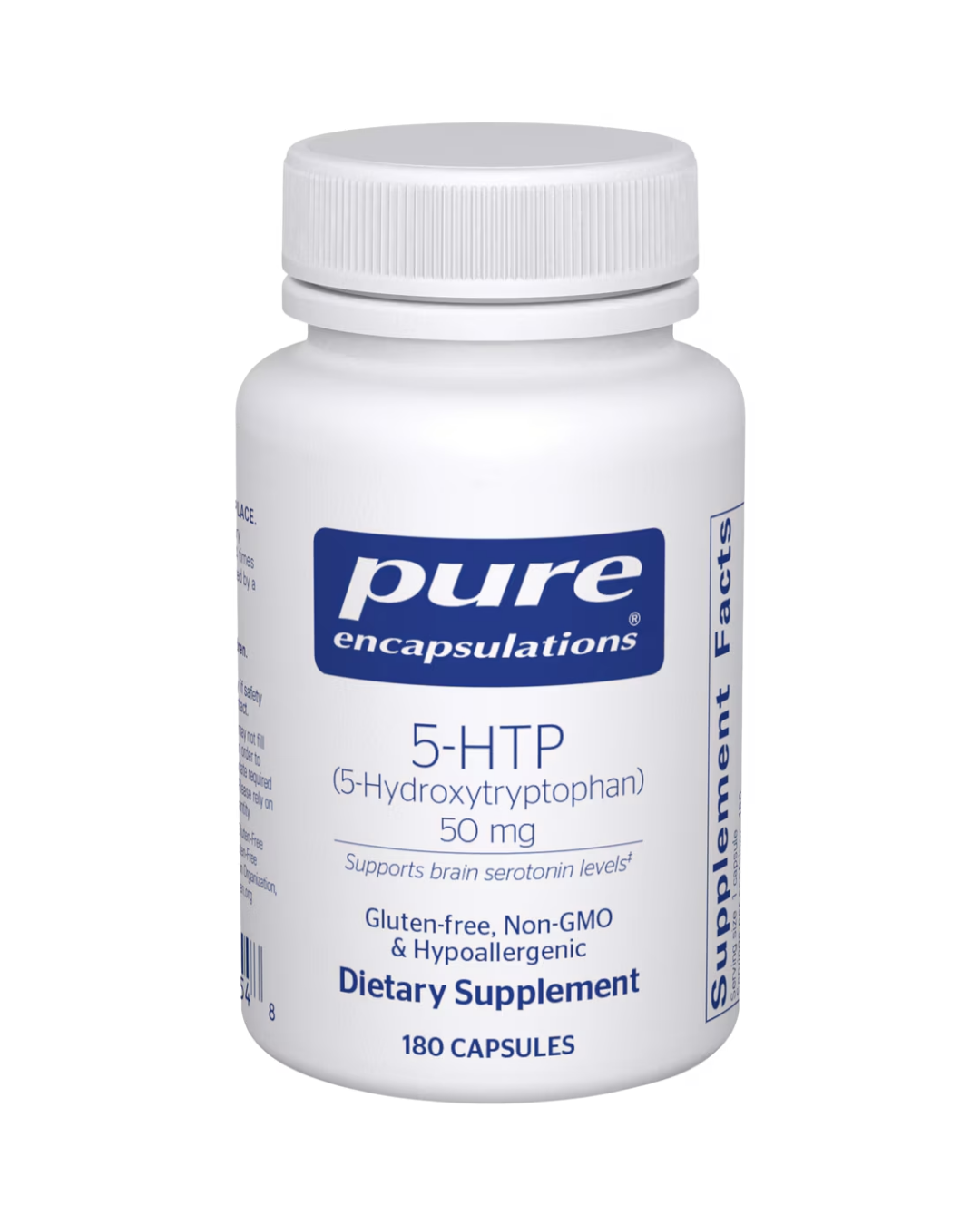 Pure Encapsulations 5-HTP 50 mg supports relaxation and serotonin balance