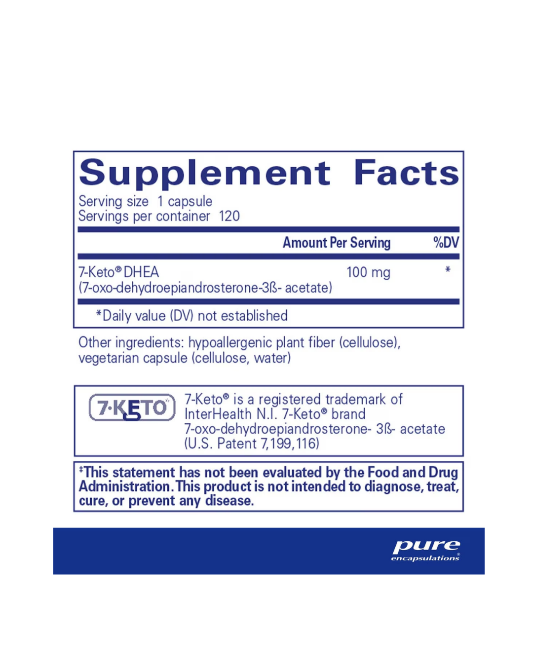 Pure Encapsulations 7-KETO® DHEA 100 mg