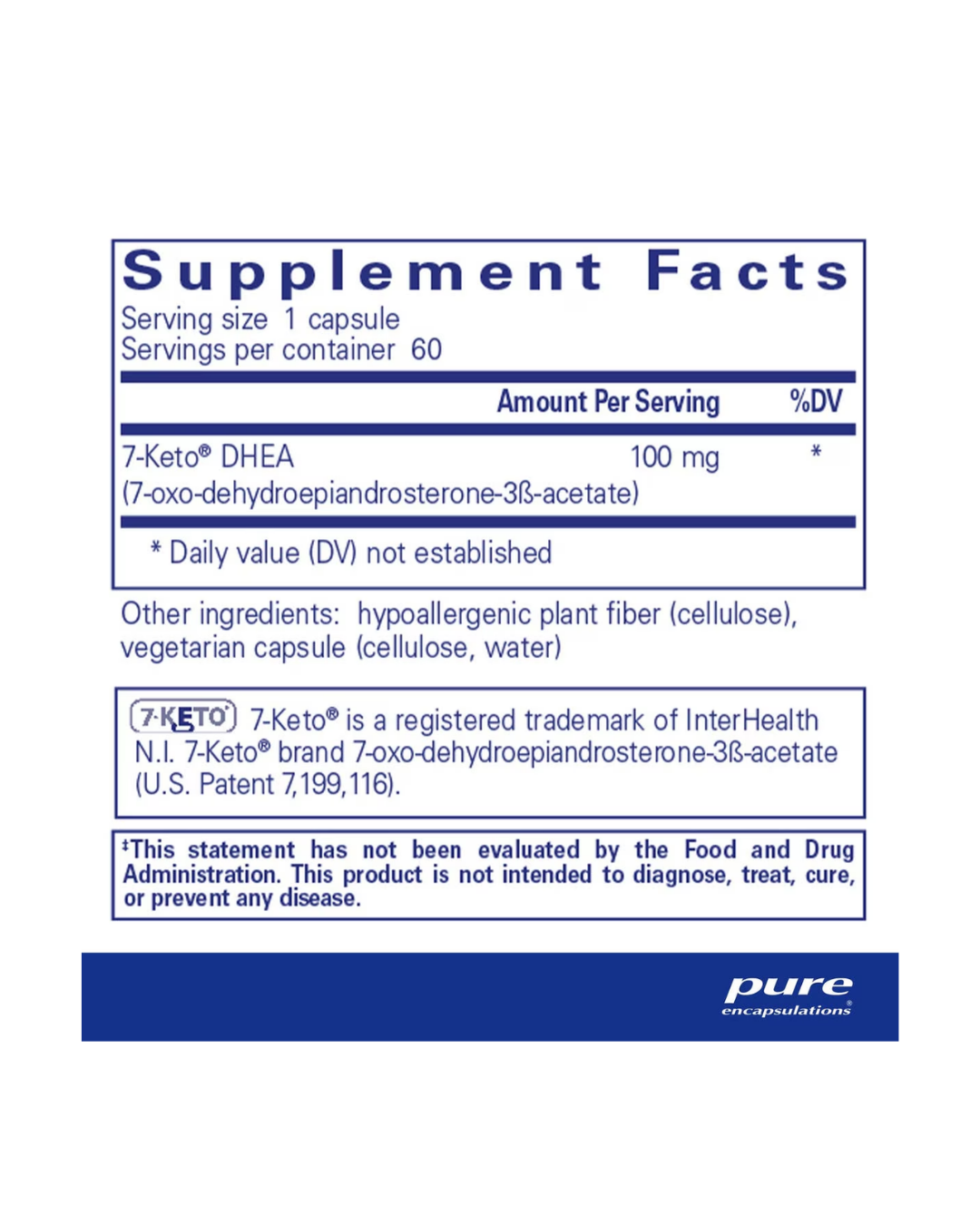 Pure Encapsulations 7-KETO® DHEA 100 mg