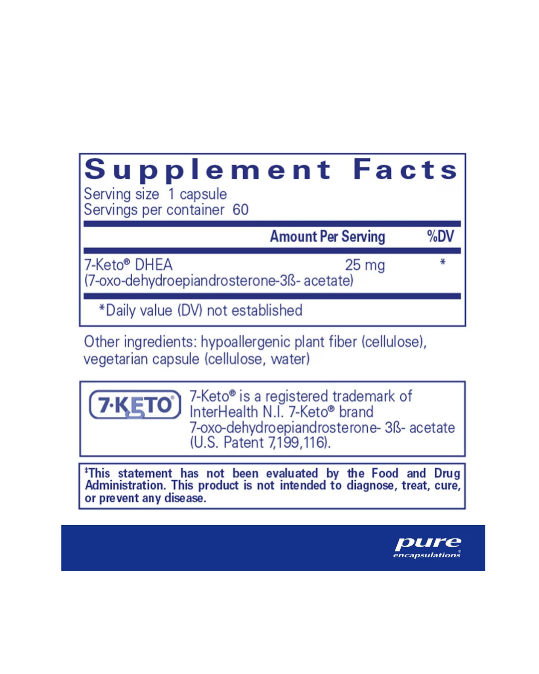 Pure Encapsulations 7-KETO® DHEA 25 mg