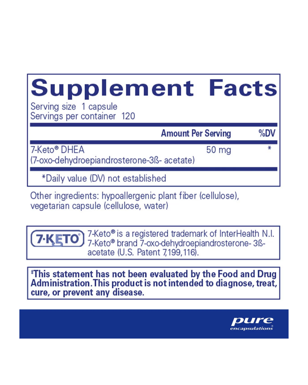 Pure Encapsulations 7-KETO® DHEA 50 mg