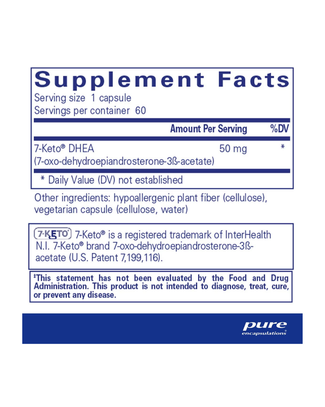 Pure Encapsulations 7-KETO® DHEA 50 mg