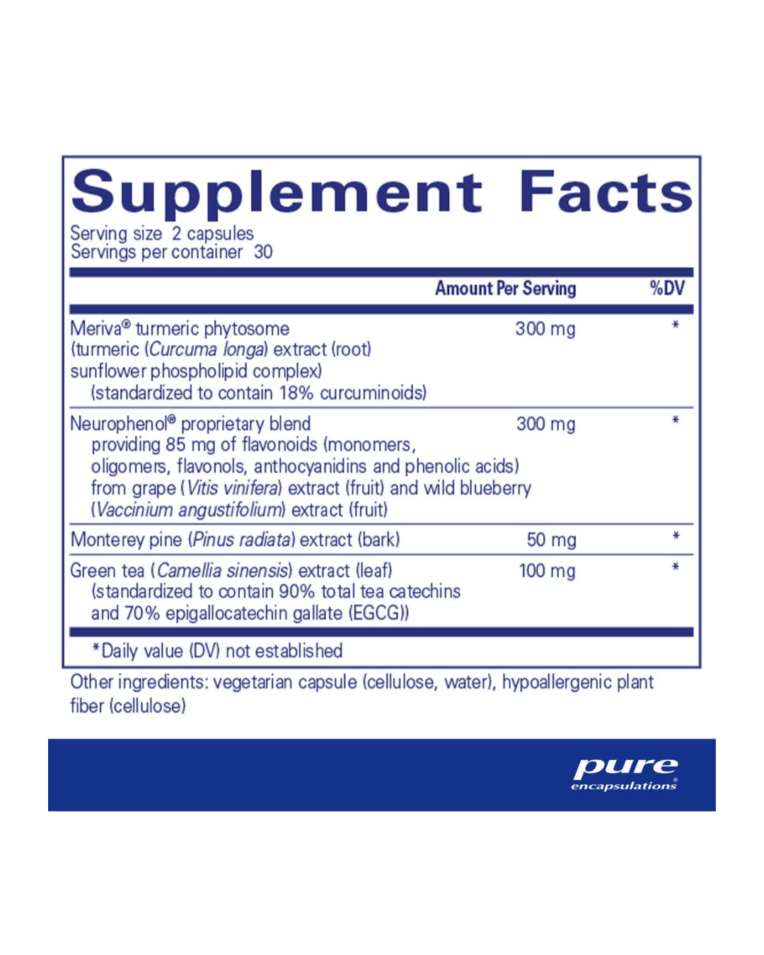 Pure Encapsulations CurcumaSorb Mind supplement bottle design