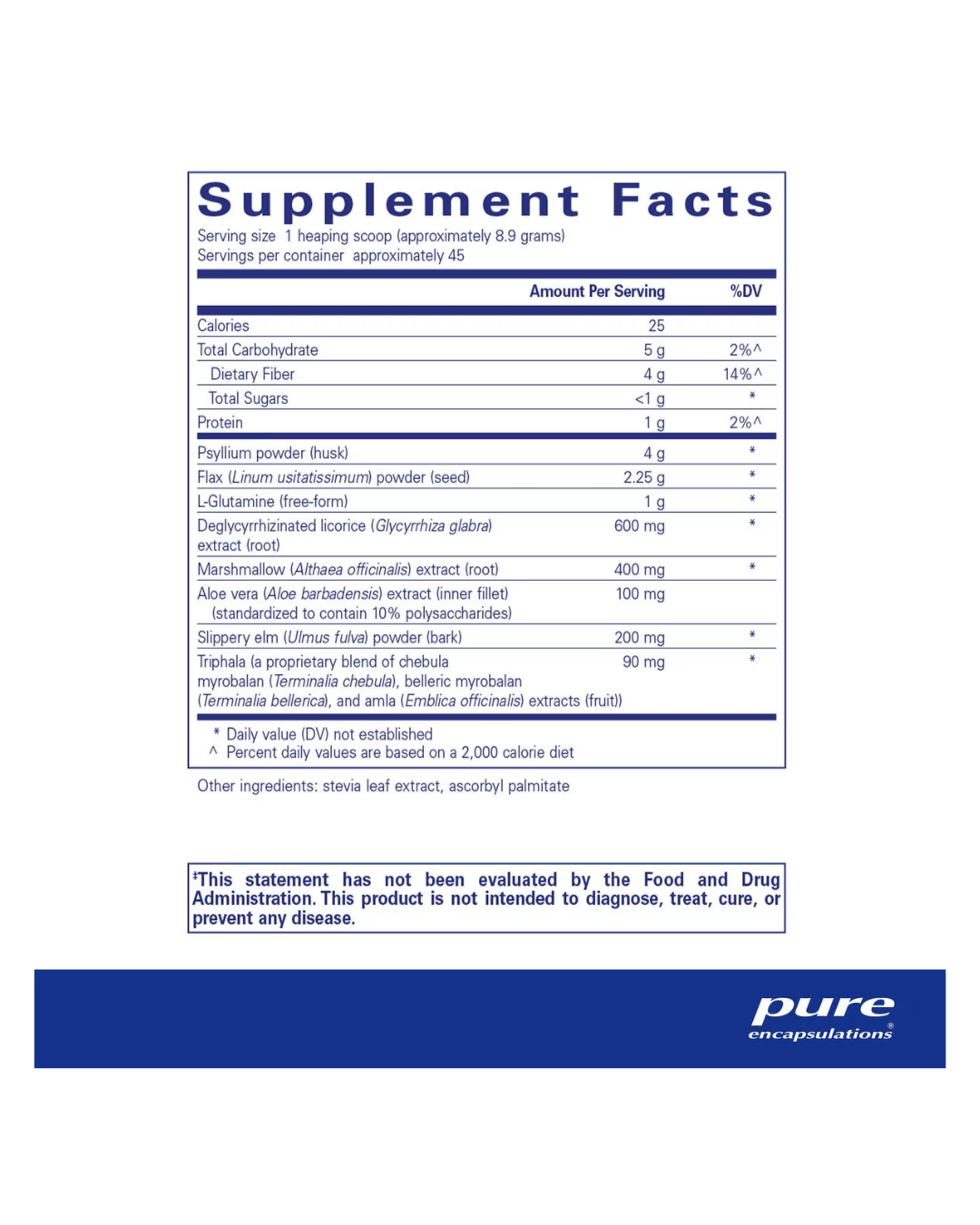 Pure Encapsulations G.I. Fortify powder supplement packaging