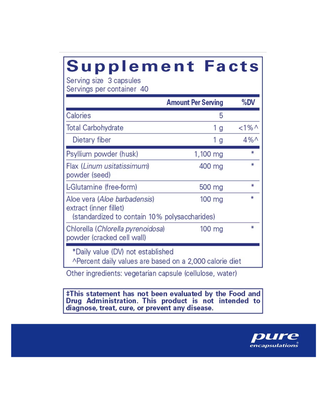 Pure Encapsulations G.I. Fortify Capsules supplement bottle packaging