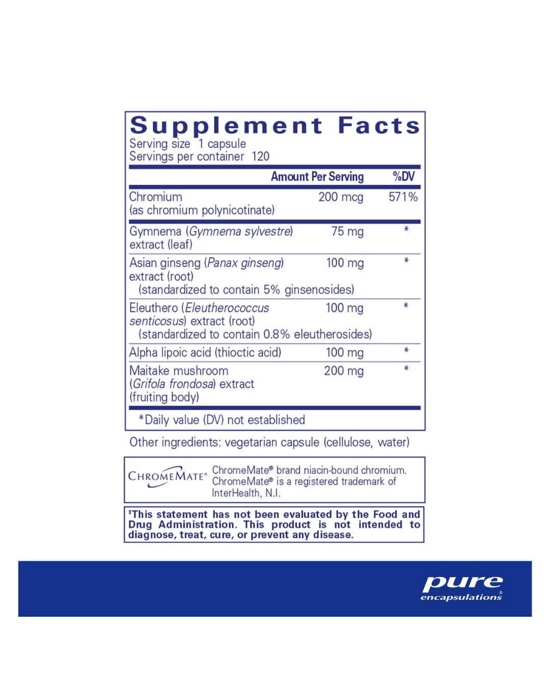 Pure Encapsulations Glucose Support Formula supports healthy blood sugar metabolism