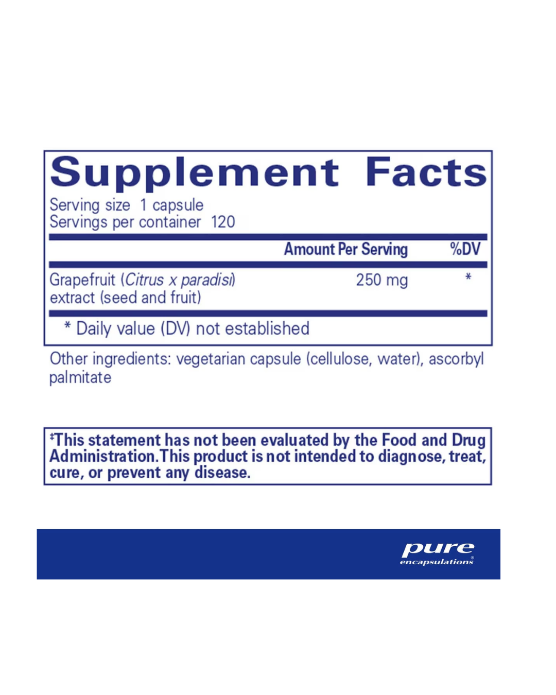 Pure Encapsulations Grapefruit Seed Extract supports microbial balance and immune wellness