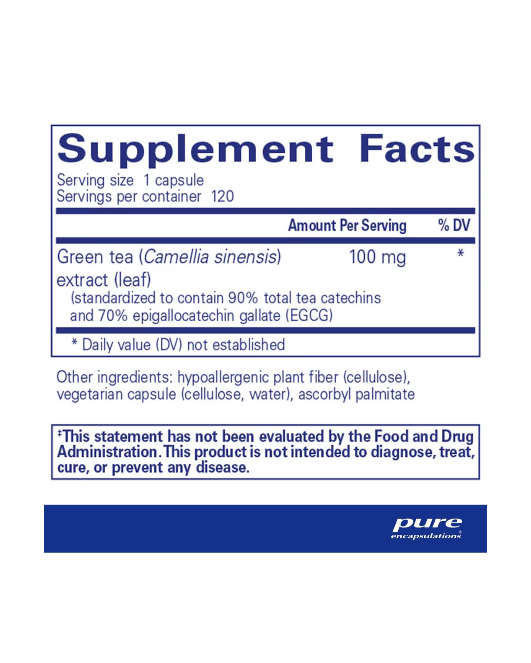 Pure Encapsulations Green Tea Extract supports antioxidant protection and metabolic wellness
