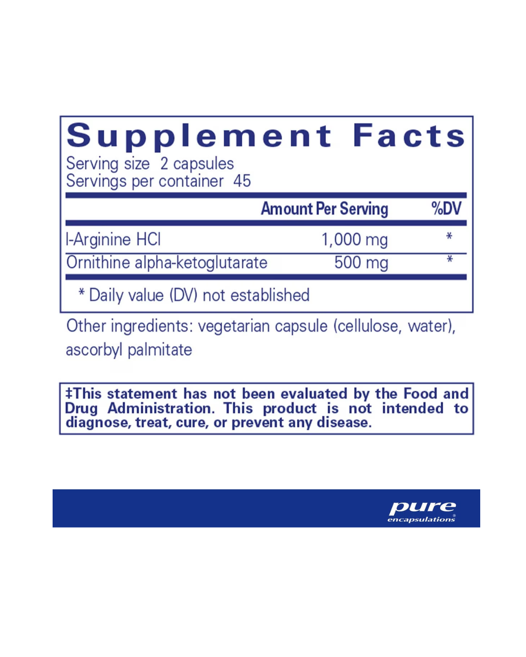 Pure Encapsulations Growth Hormone Support supplement bottle packaging