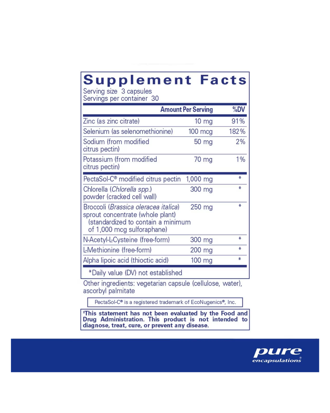 Pure Encapsulations HM Complex supports detoxification and heavy metal balance support