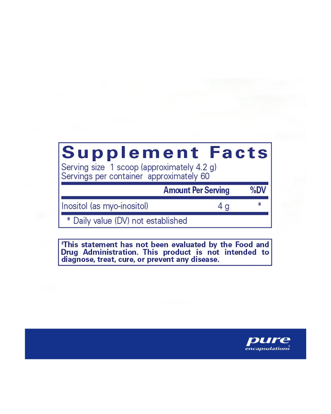 Pure Encapsulations Inositol (powder) 250 g
