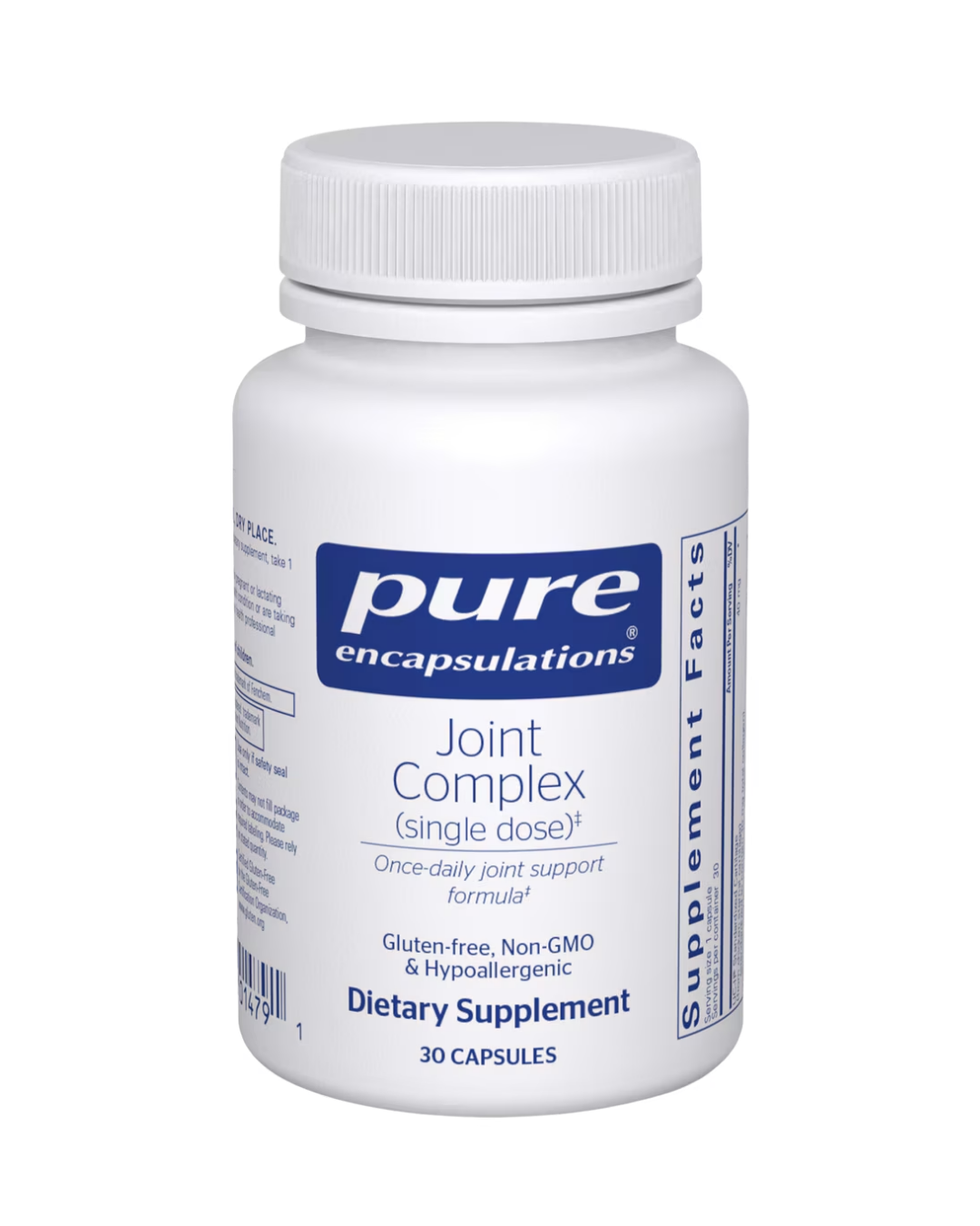 Pure Encapsulations Joint Complex label showing supplement facts and usage information