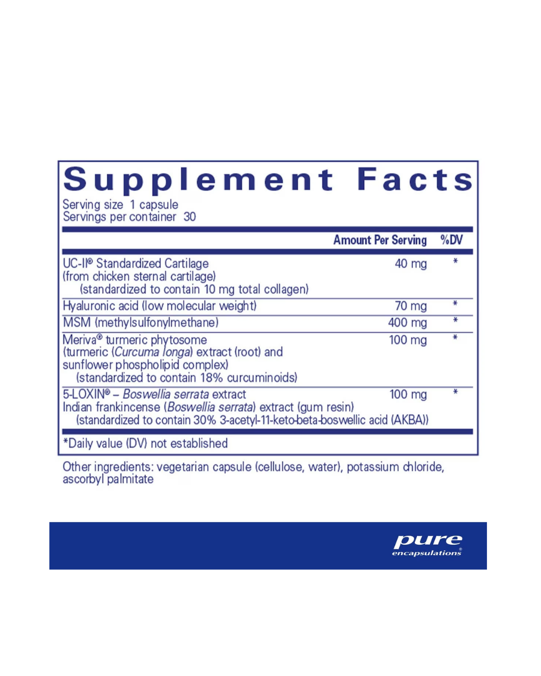 Pure Encapsulations Joint Complex supports joint mobility and connective tissue health