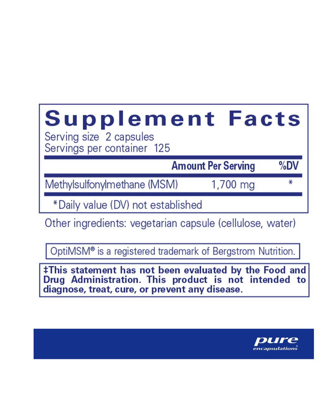 Pure Encapsulations MSM Capsules