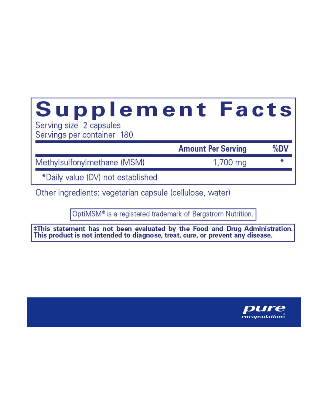 Pure Encapsulations MSM Capsules