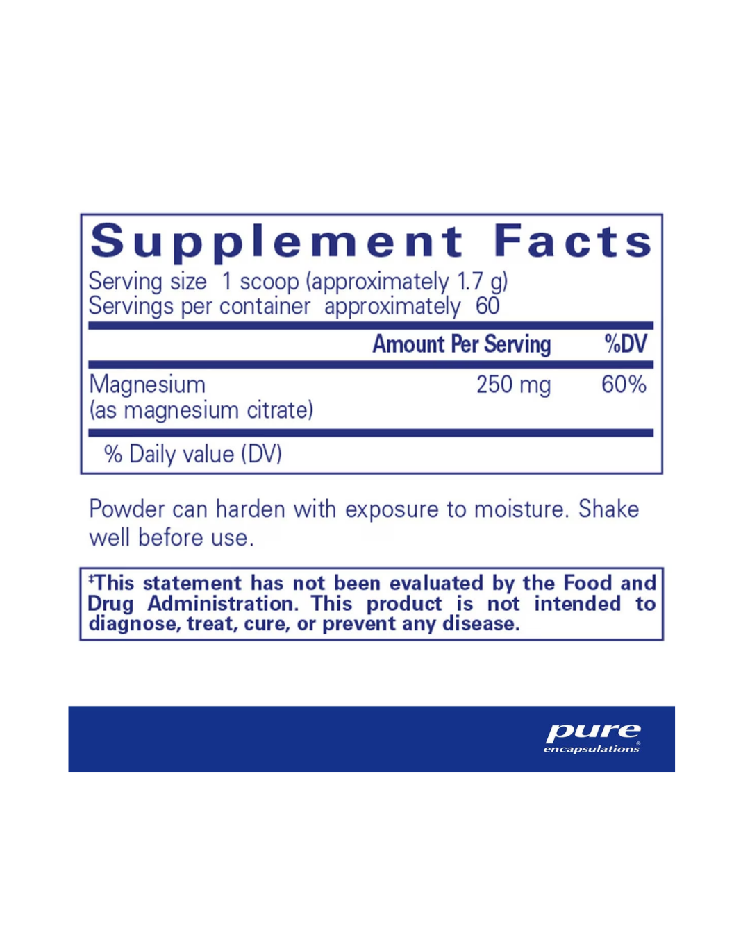 Pure Encapsulations Magnesium (powder)