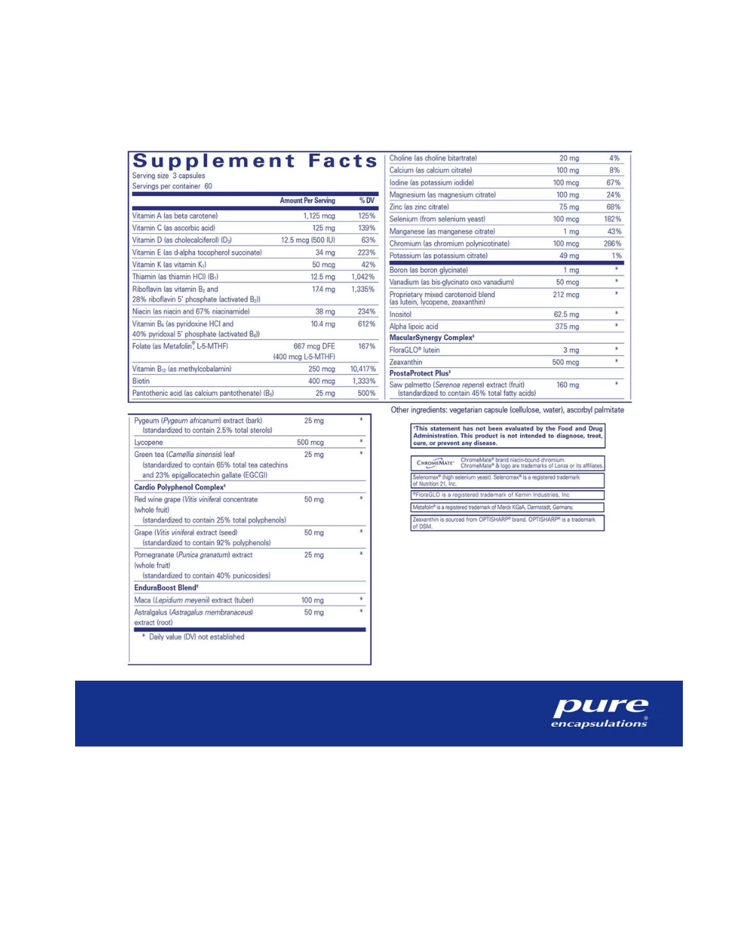 Pure Encapsulations Men's Nutrients