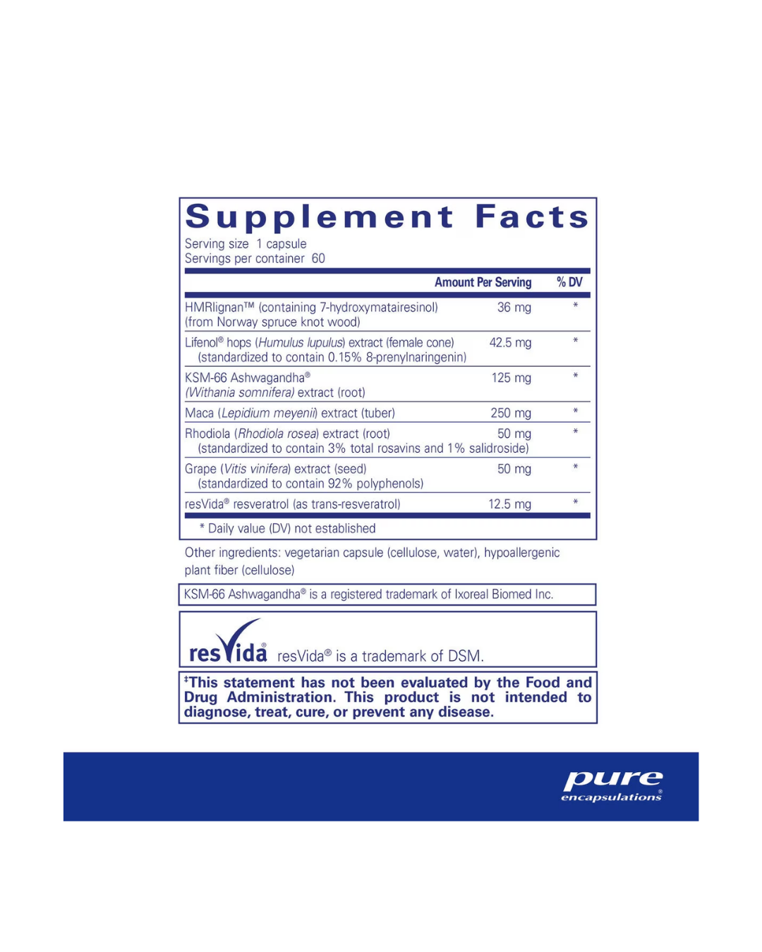 Pure Encapsulations MenoVive 60's