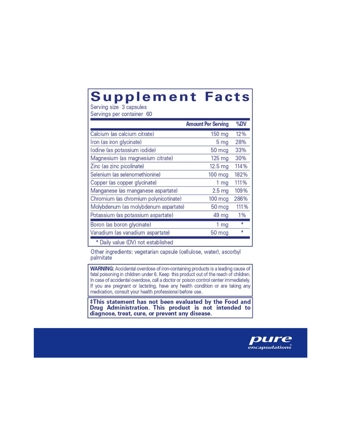 Pure Encapsulations Mineral 650 - 180's