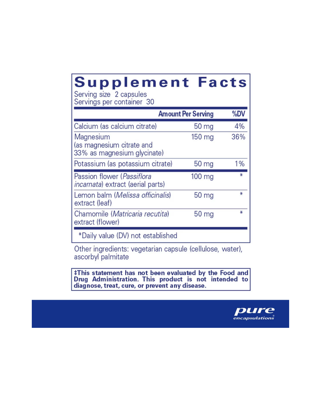 Pure Encapsulations Muscle Cramp Tension Formula supplement bottle packaging