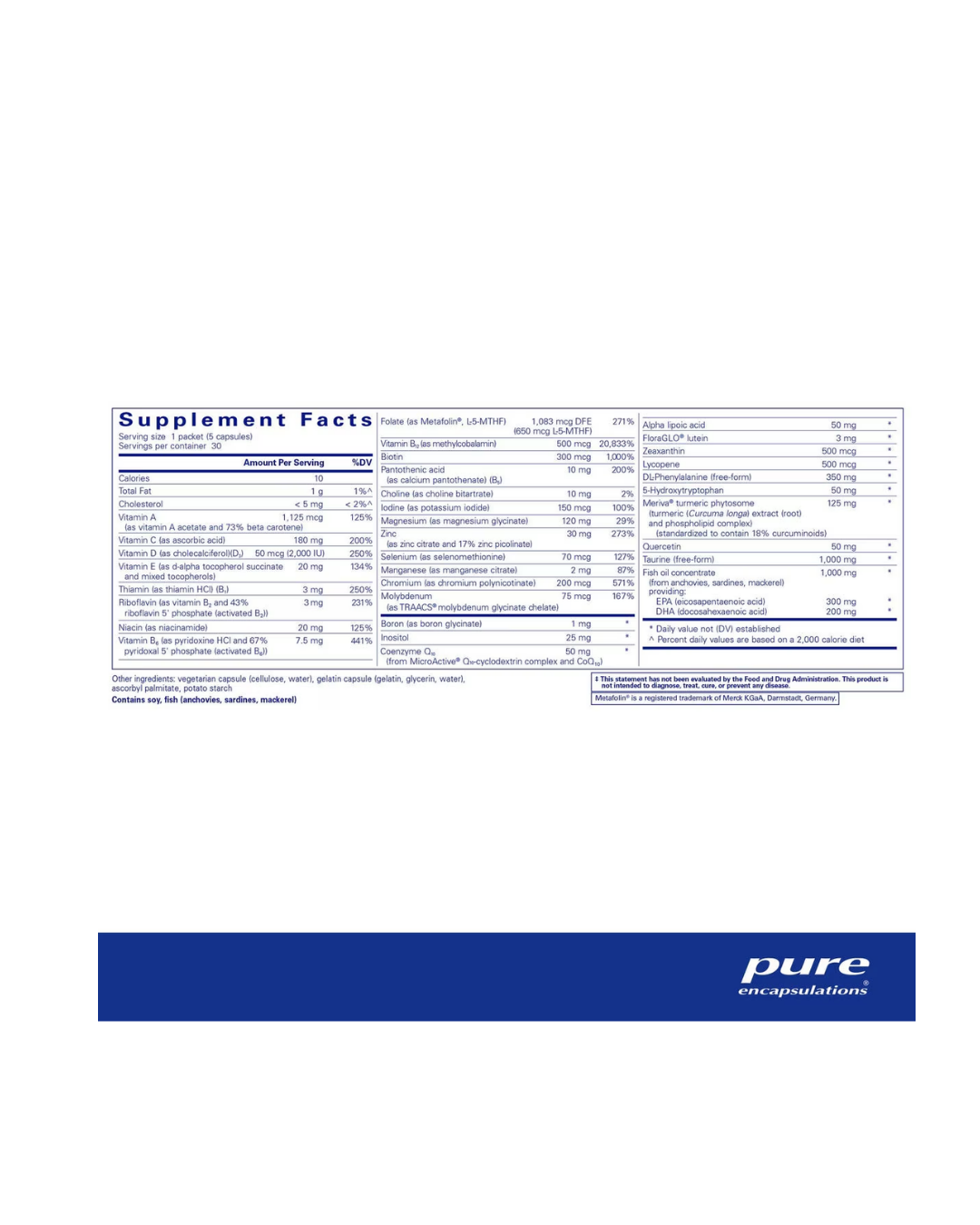 Pure Encapsulations NeuroMood Pure Pack supplement packaging image