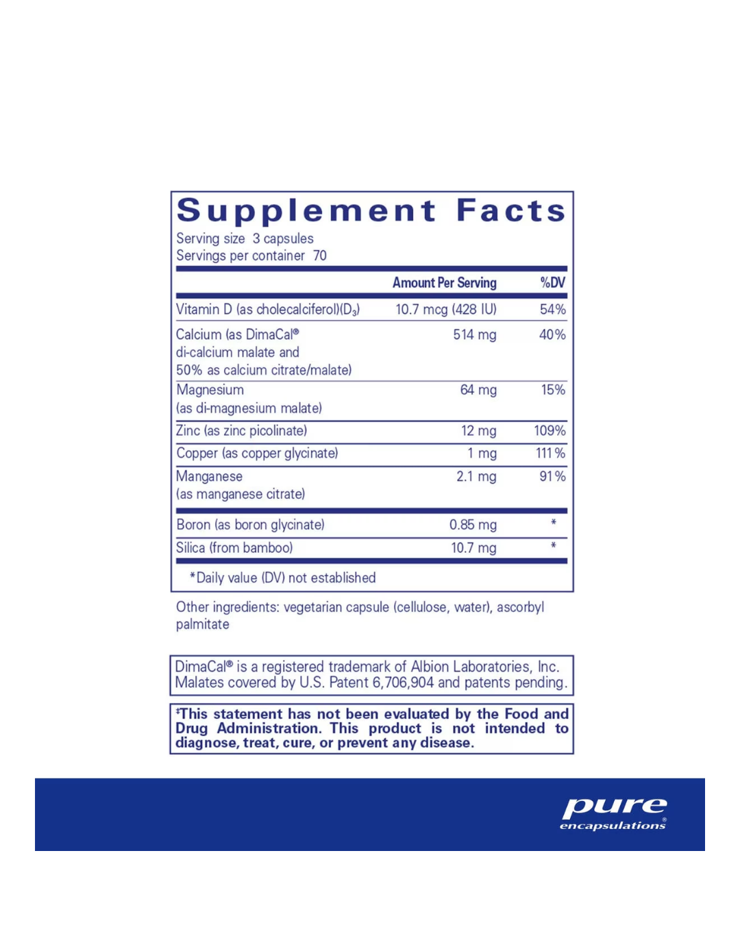 Pure Encapsulations OsteoBalance supplement container packaging image