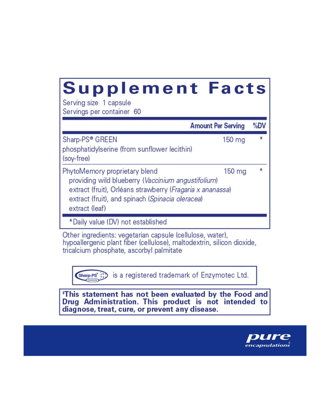 Pure Encapsulations PS Plus supplement bottle packaging image