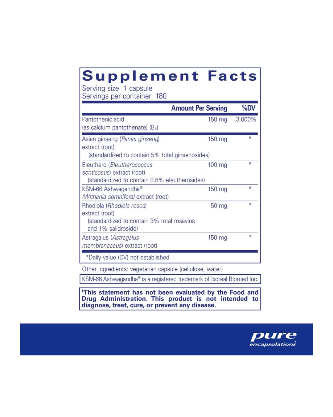Pure Encapsulations Phyto-ADR supplement bottle front packaging