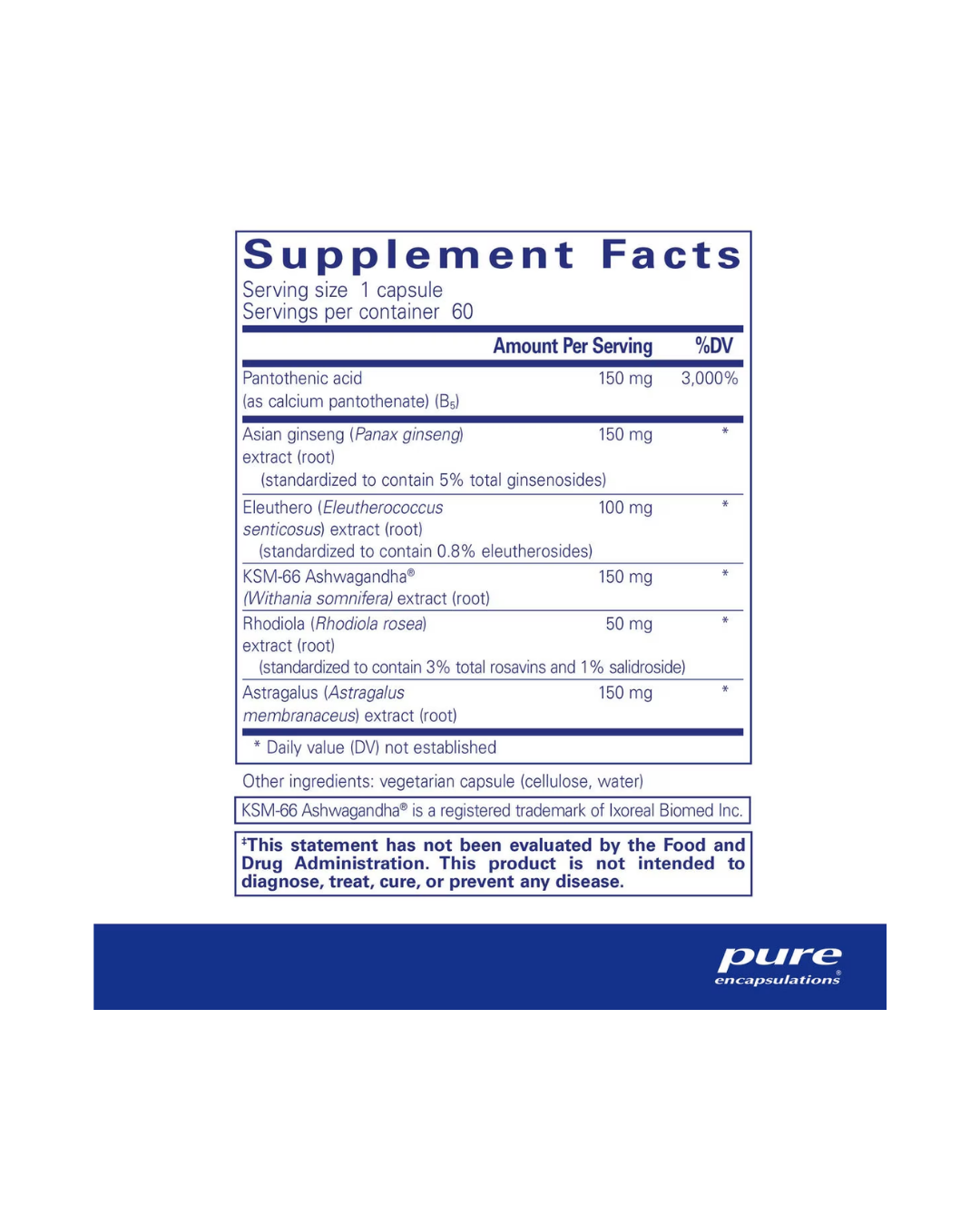 Pure Encapsulations Phyto-ADR supplement bottle front packaging