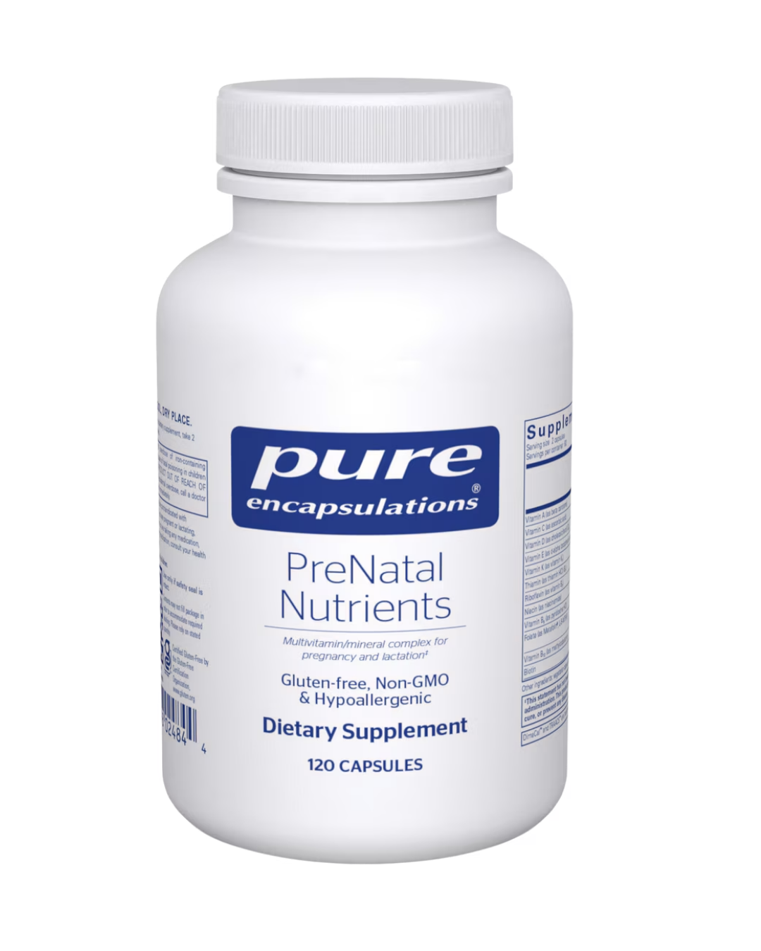 Pure Encapsulations PreNatal Nutrients supports maternal wellness and fetal development