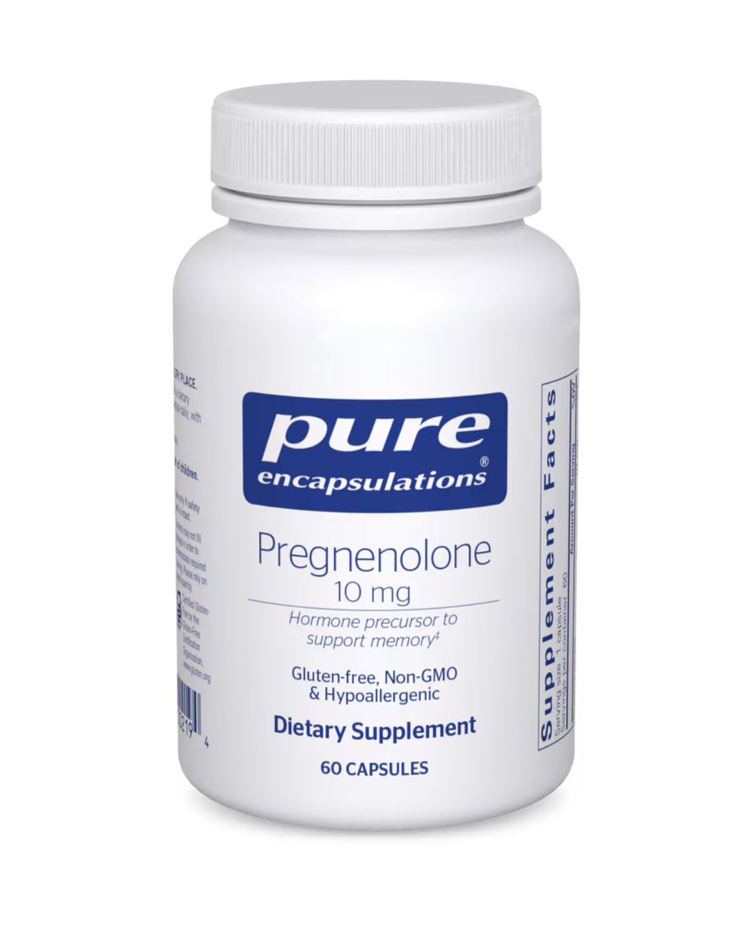 Pure Encapsulations Pregnenolone 10 mg supports memory and adrenal health