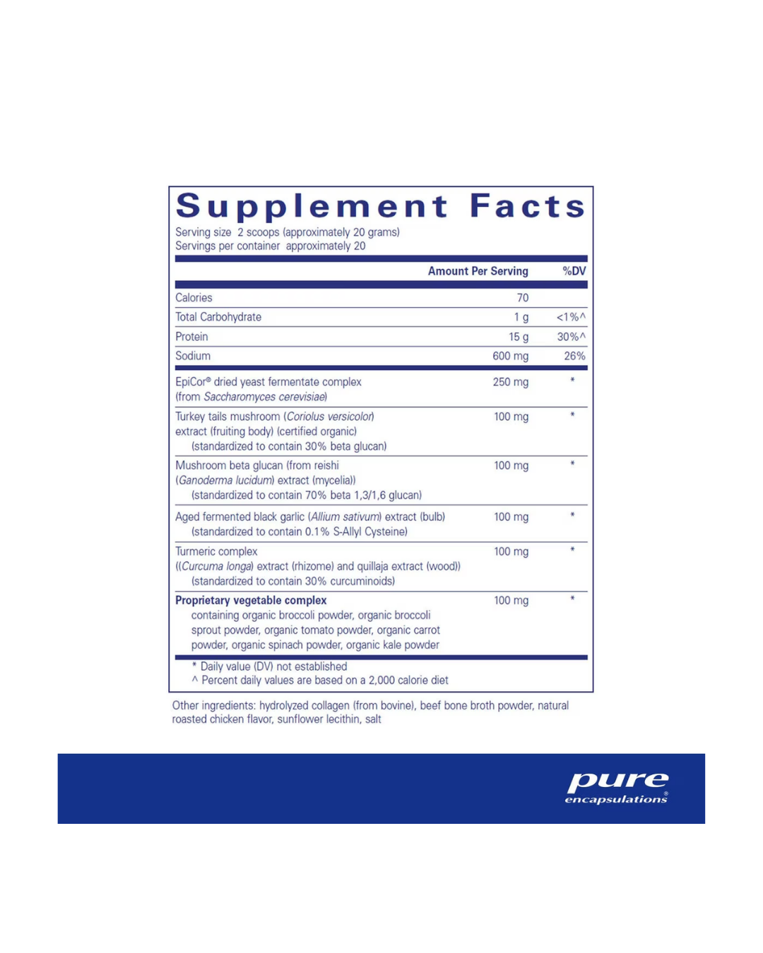 Pure Encapsulations PureDefense Collagen with Bone Broth powder packaging image