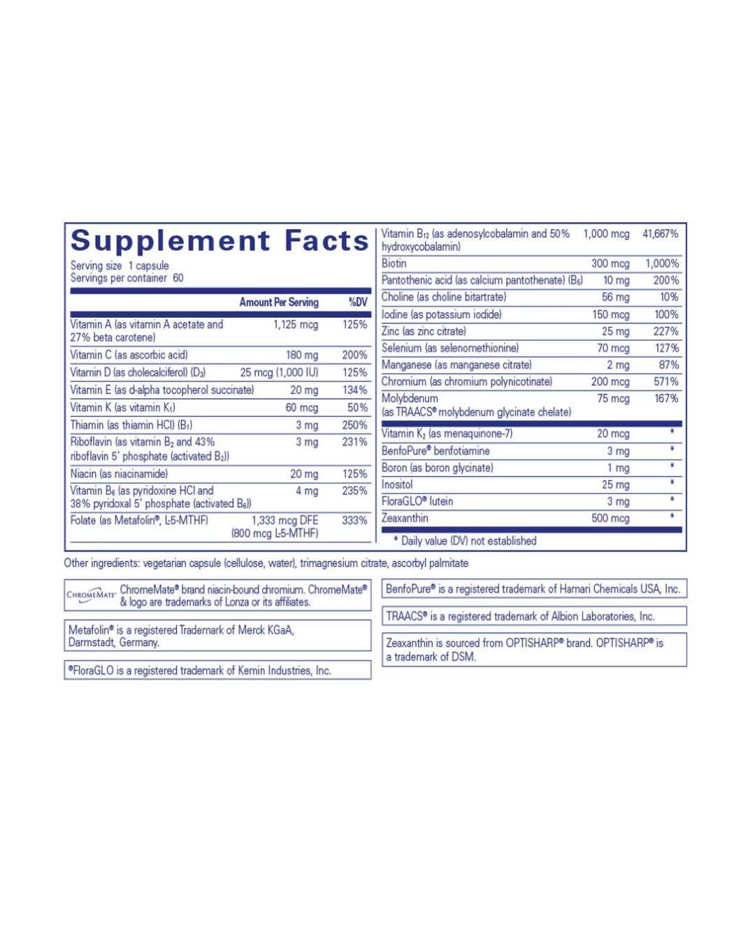 Pure Encapsulations PureGenomics® Multivitamin 60's