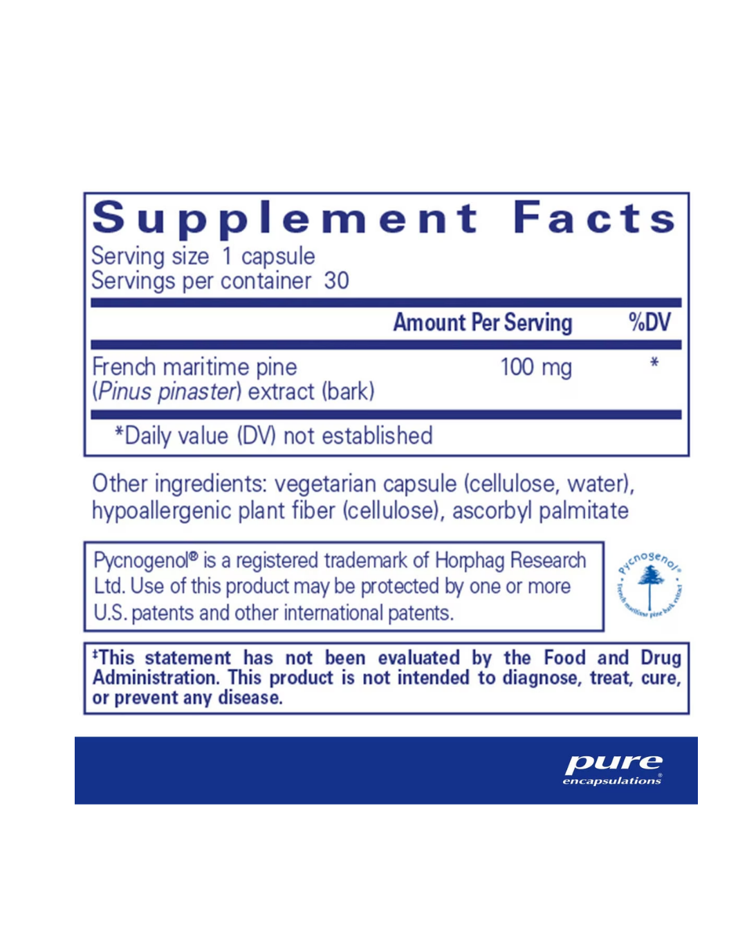 Pure Encapsulations Pycnogenol® 100 mg
