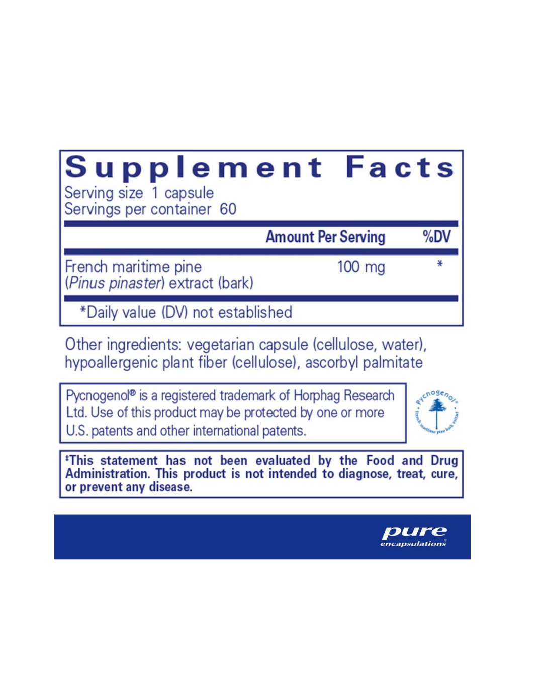 Pure Encapsulations Pycnogenol® 100 mg