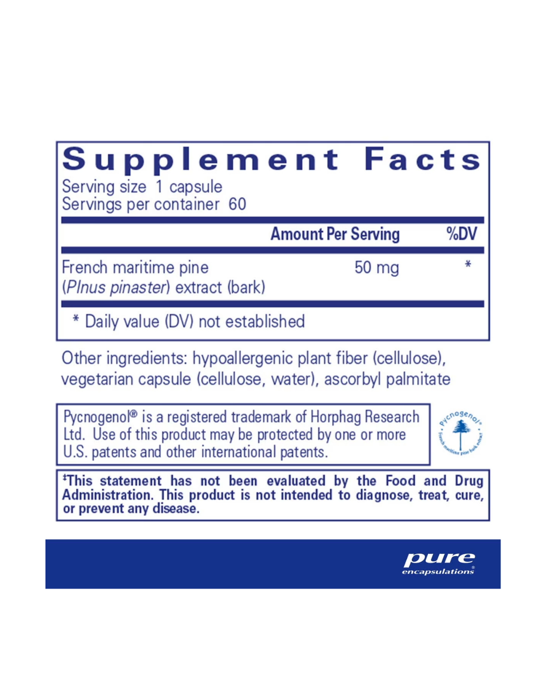 Pure Encapsulations Pycnogenol® 50 mg