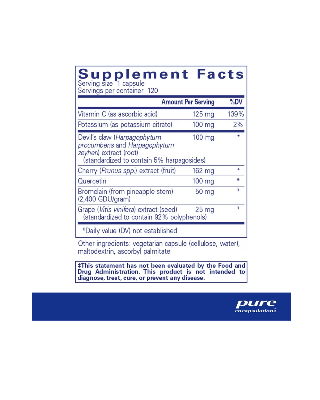 Pure Encapsulations Uric Acid Formula supplement bottle packaging