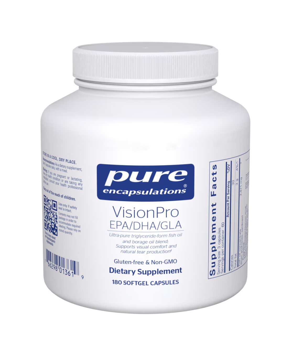 Pure Encapsulations VisionPro EPA DHA GLA for eye and visual function support