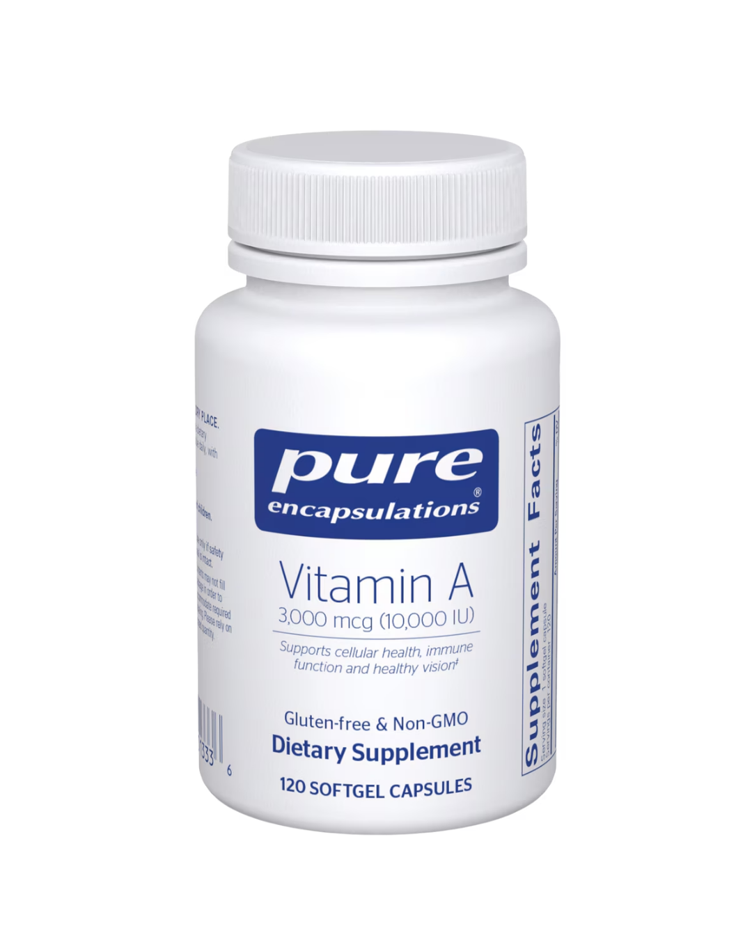 Pure Encapsulations Vitamin A 3,000 mcg (10,000 IU)