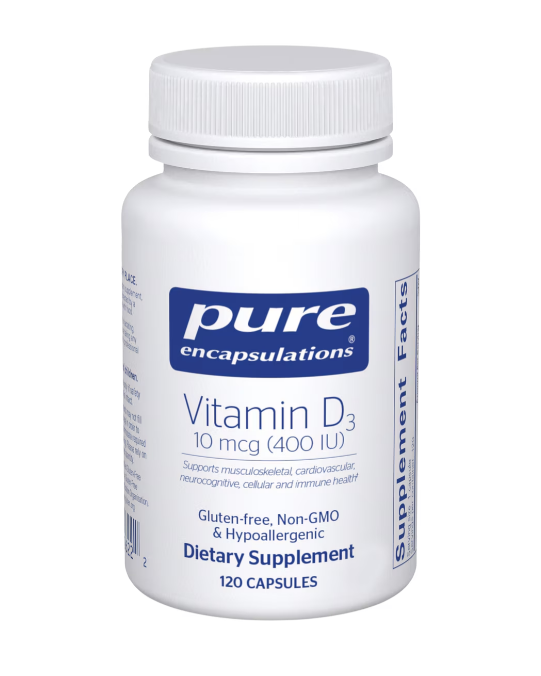 Pure Encapsulations Vitamin D3 10 mcg (400 IU) 120's
