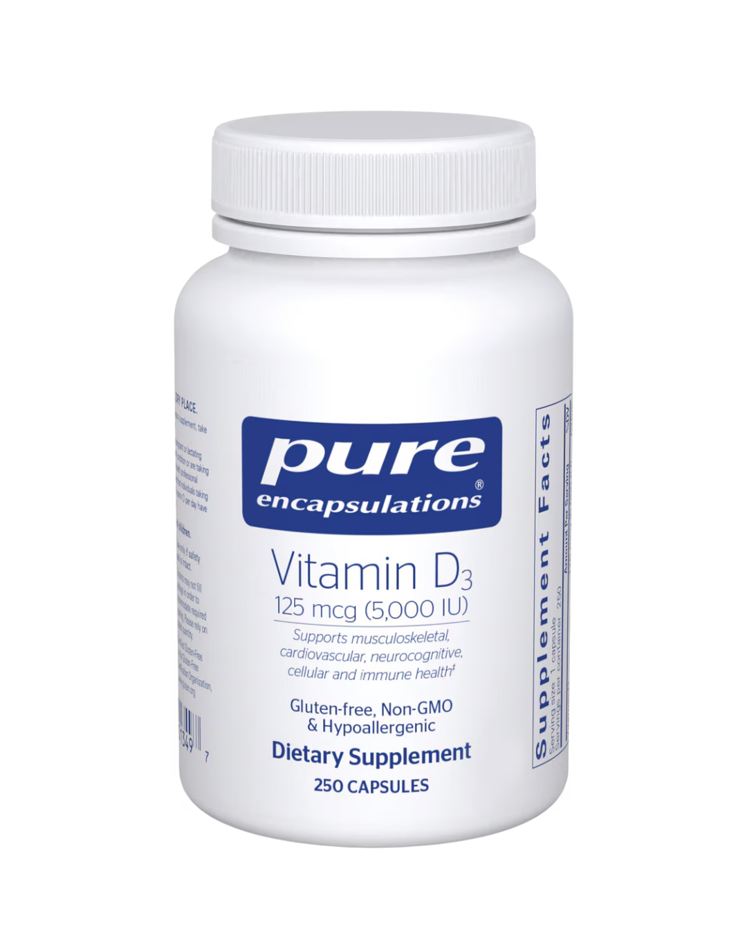 Pure Encapsulations Vitamin D3 5000 IU for immune and bone wellness support