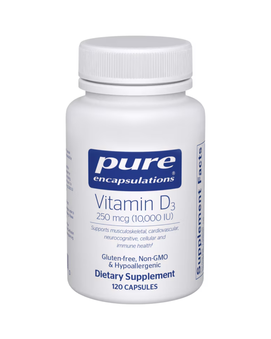 Pure Encapsulations Vitamin D3 10000 IU for advanced immune and bone support